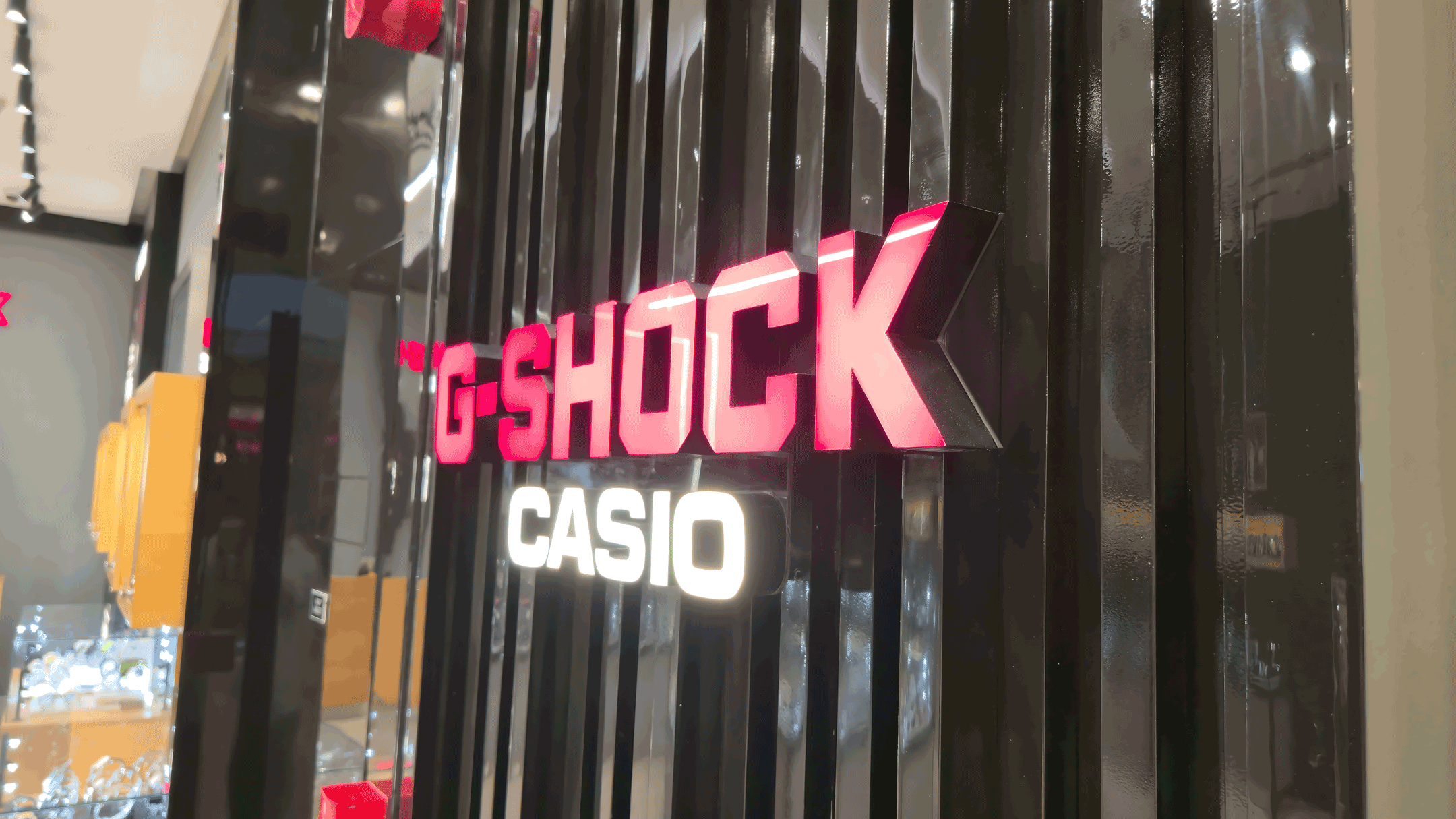 G Shock storefront signaage