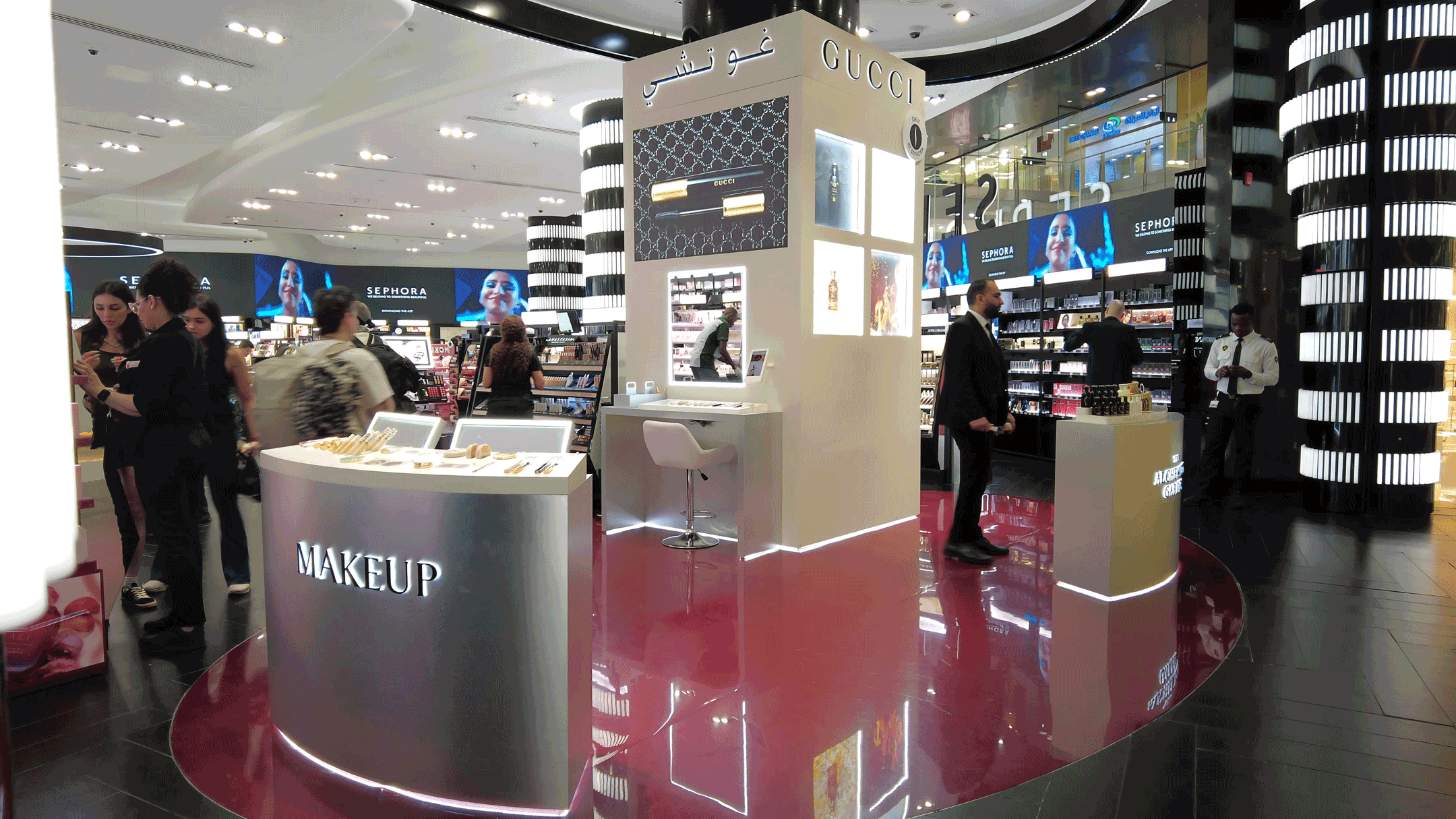 gucci at sephora retail display