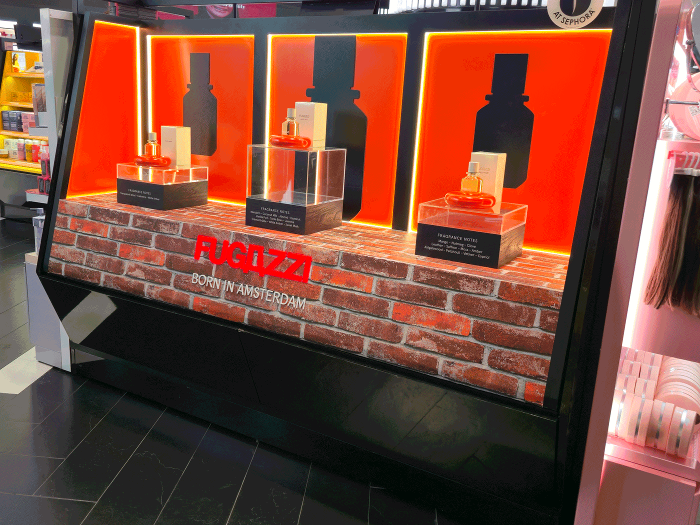 fugazzi fragrances dubai mall gondola display