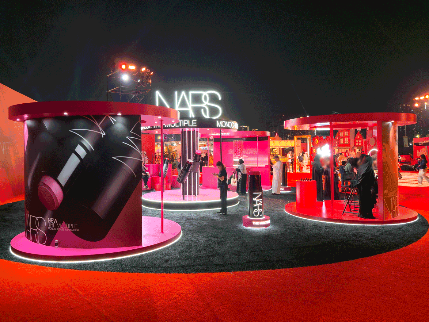 nars cosmetics MOTB event set up