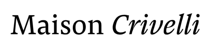 maison crivelli text logo